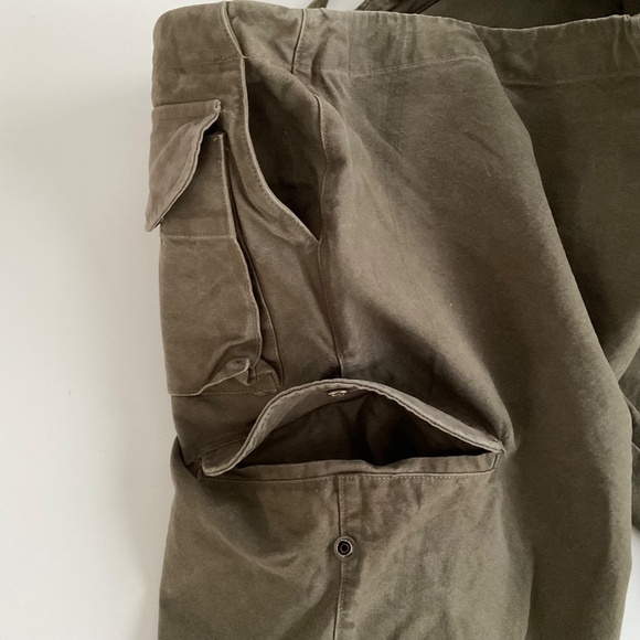Greg Lauren Army Jacket Shorts XL- 4 Army Green Tent Cargo Tactical Durable - Picture 7 of 13